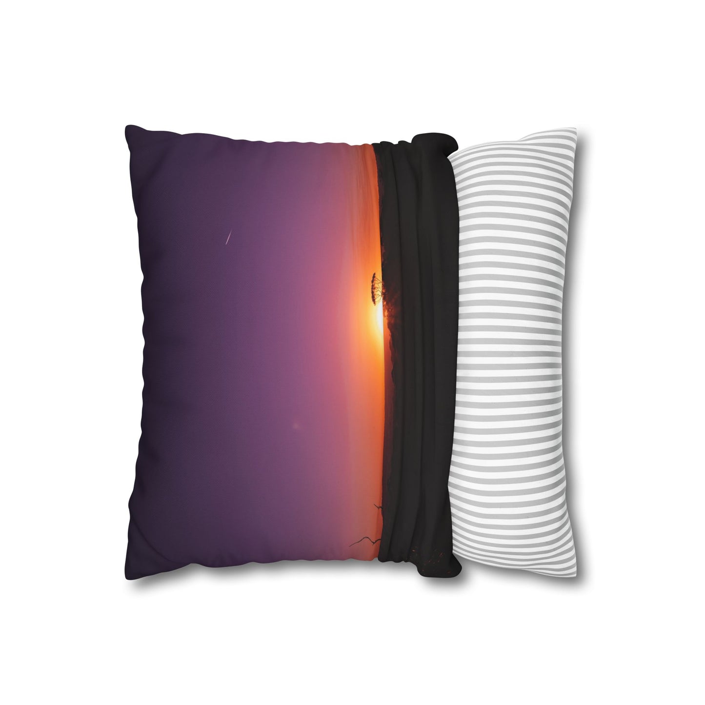 Poly Canvas Pillowcase - Purple Sunset