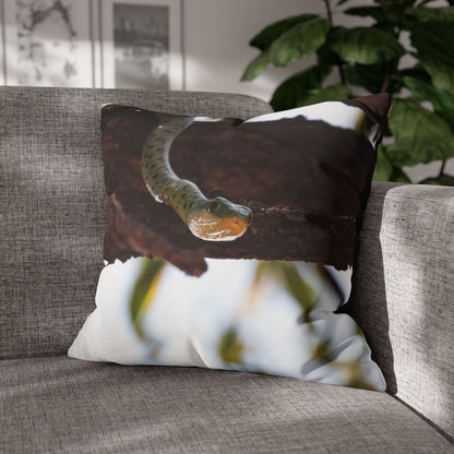 Poly Canvas Pillowcase - Spotted Bush Snake