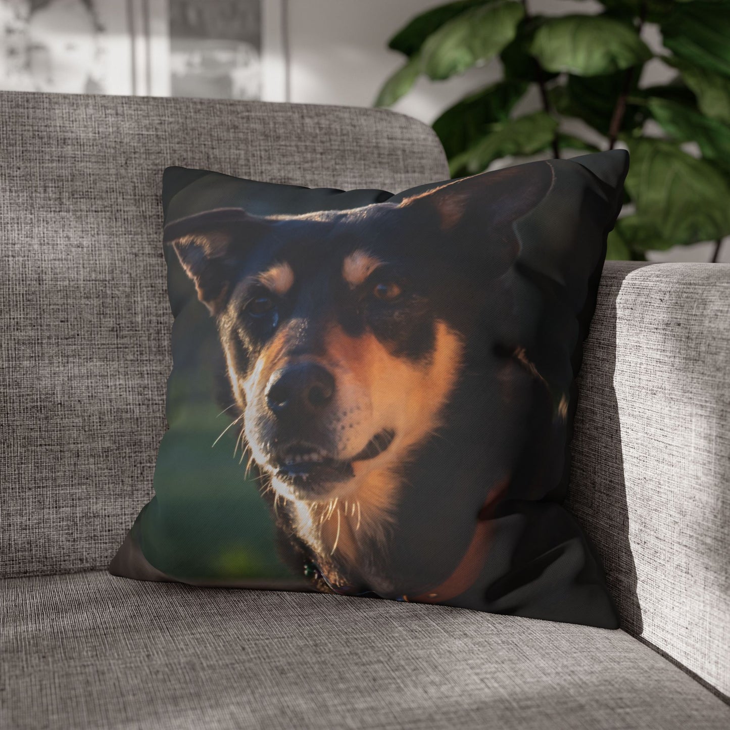 Poly Canvas Pillowcase - Saba the Kelpie