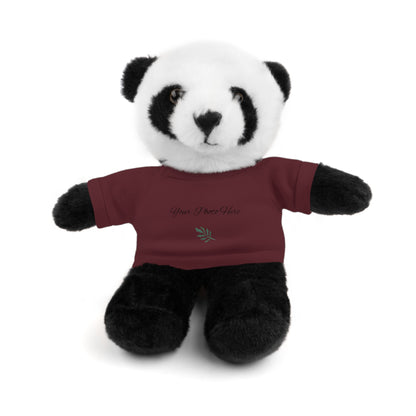 Custom Teddy Bears Maroon Panda 8"