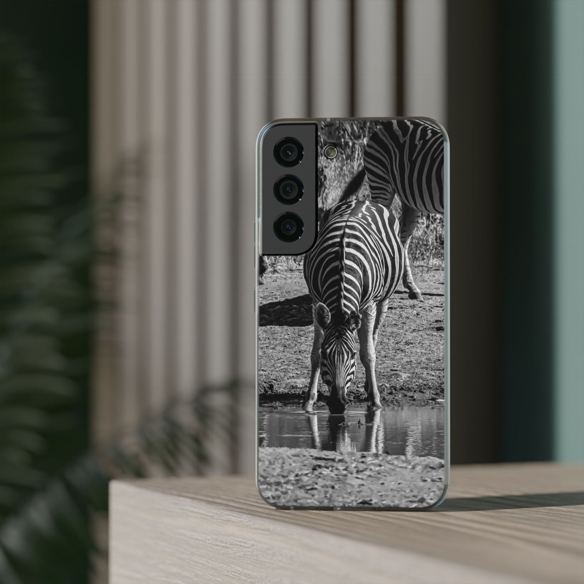 Flexible Zebra Phone Case B&W