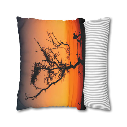 Poly Canvas Pillowcase - Sunset over the Kalahari