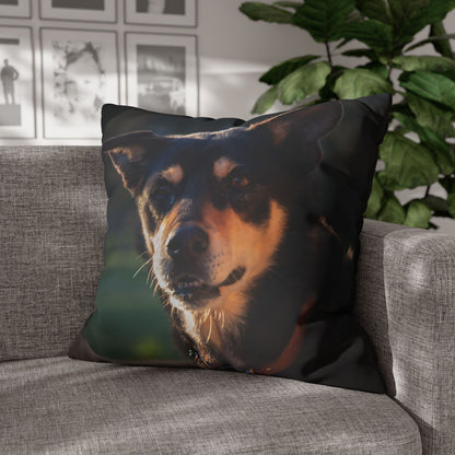 Poly Canvas Pillowcase - Saba the Kelpie