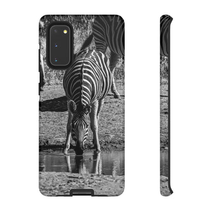 Tough Case - Zebra Drinking B&W Samsung Galaxy S20 Glossy