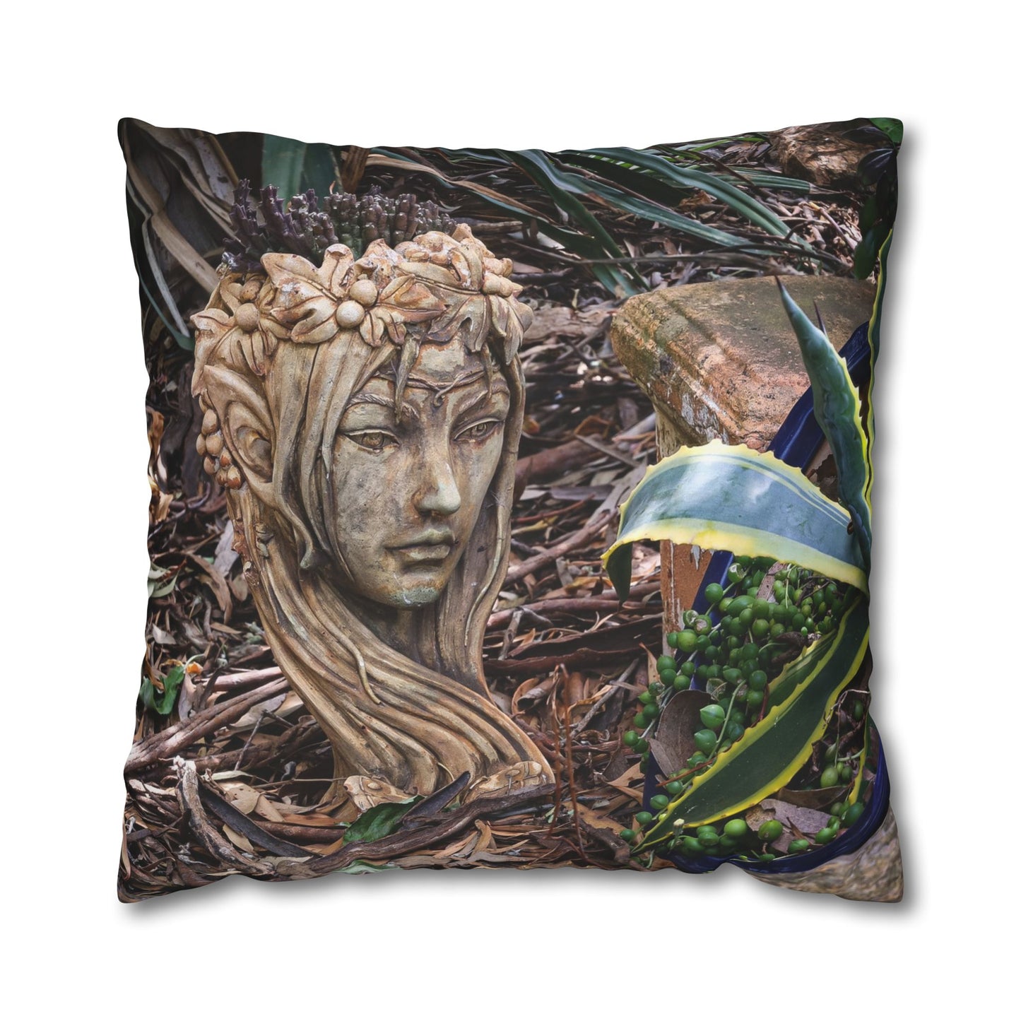 Poly Canvas Pillowcase - Elven Garden