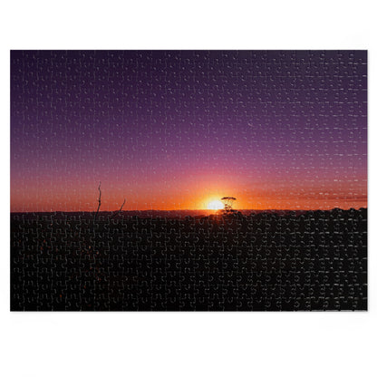 Purple Sunset Jigsaw Puzzle with Tin 21" × 15.5" (500 pcs)