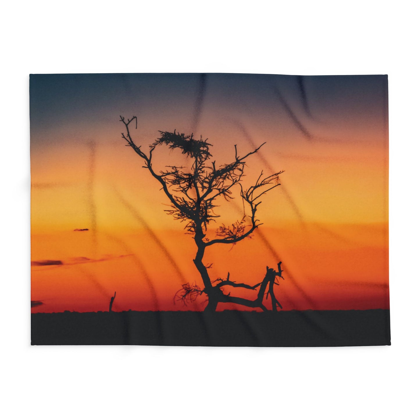 Arctic Fleece Blanket - Sunset over the Kalahari