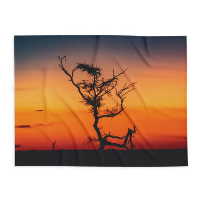 Arctic Fleece Blanket - Sunset over the Kalahari