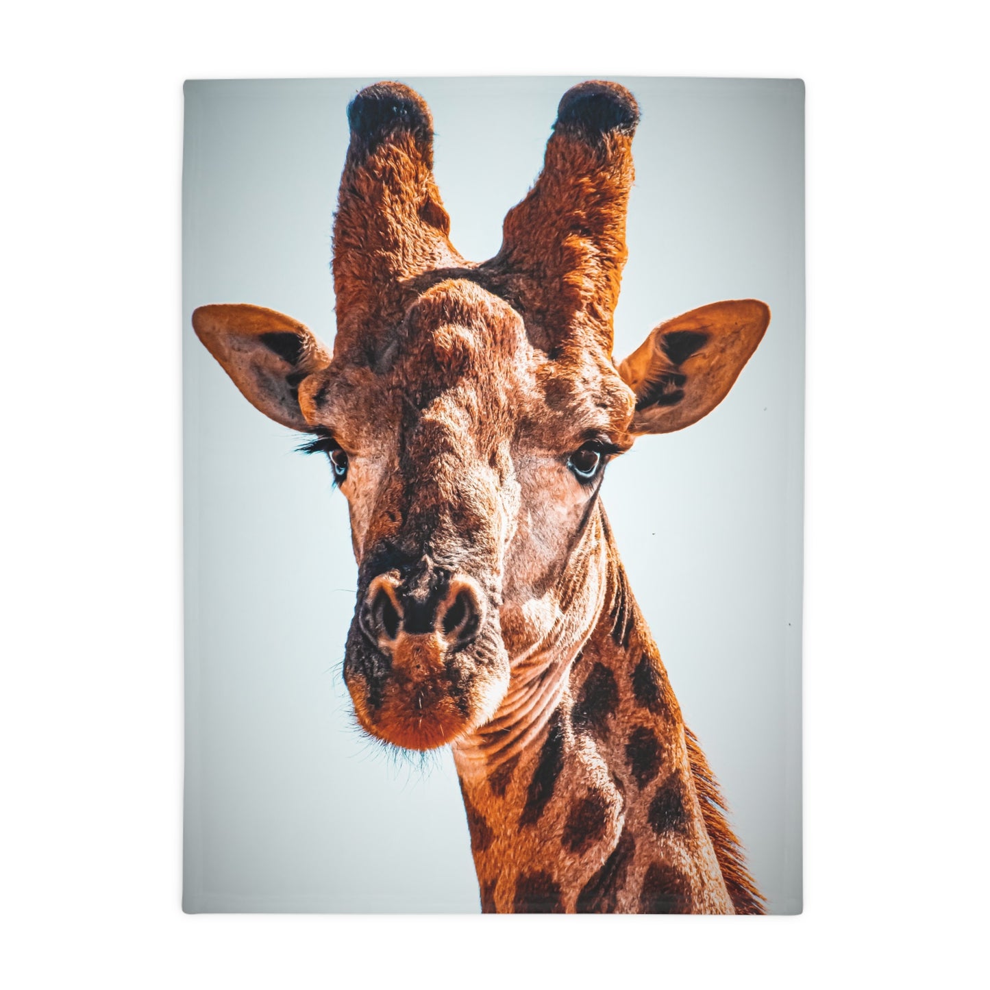 Portrait of Giraffe Fleece Blanket 30" × 40"