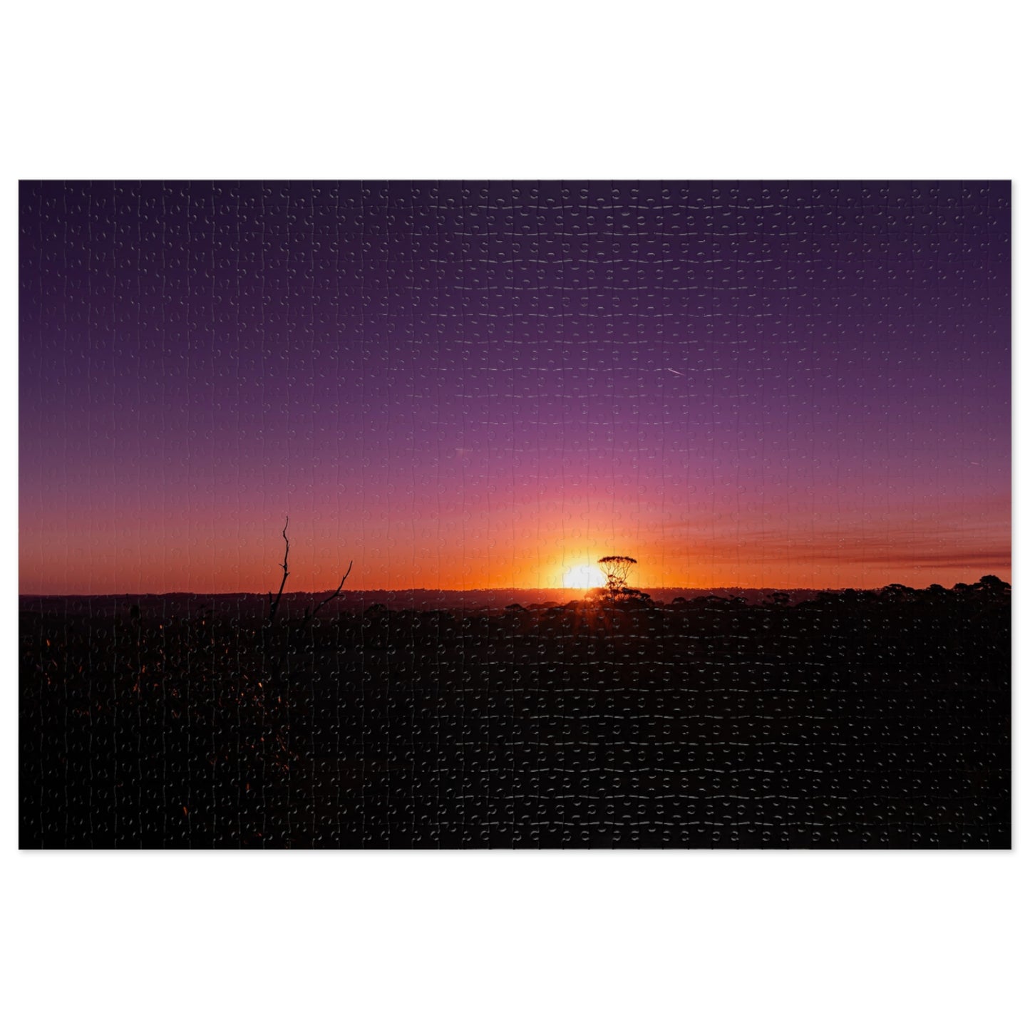 Purple Sunset Jigsaw Puzzle with Tin