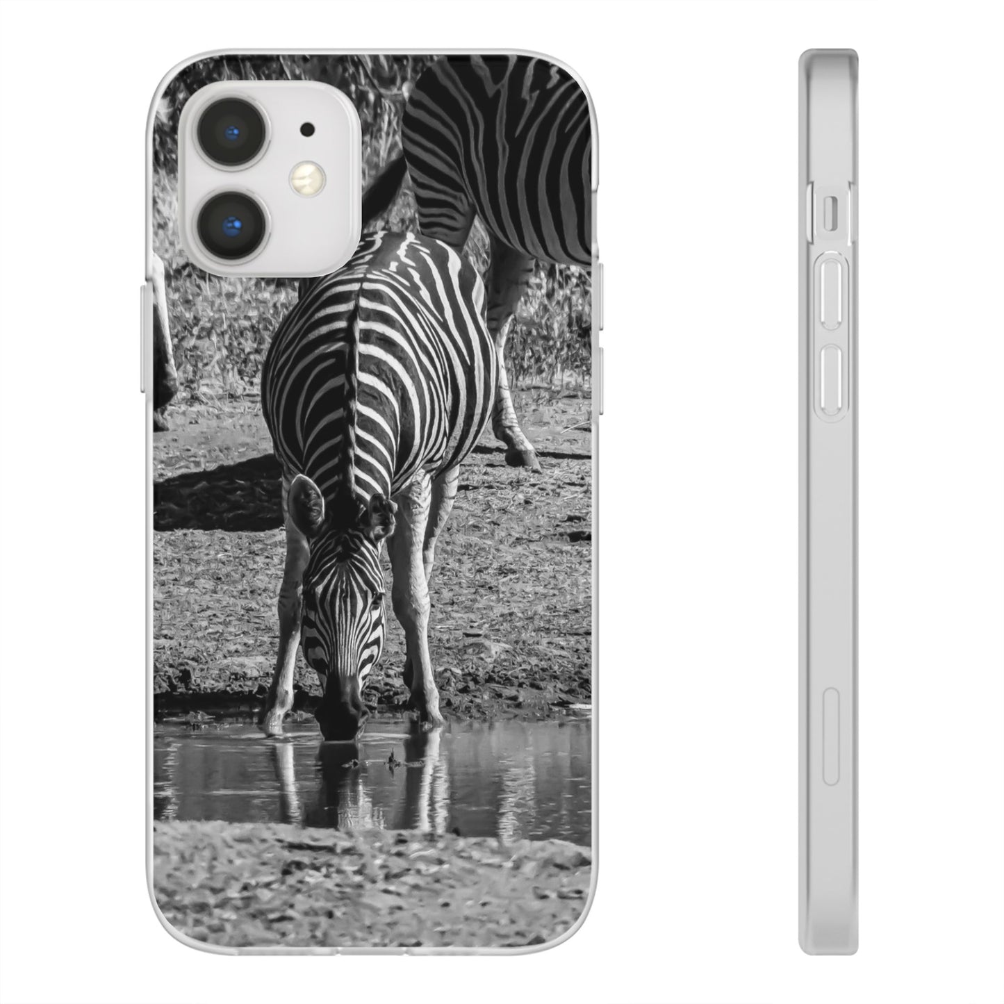 Flexible Zebra Phone Case B&W iPhone 12