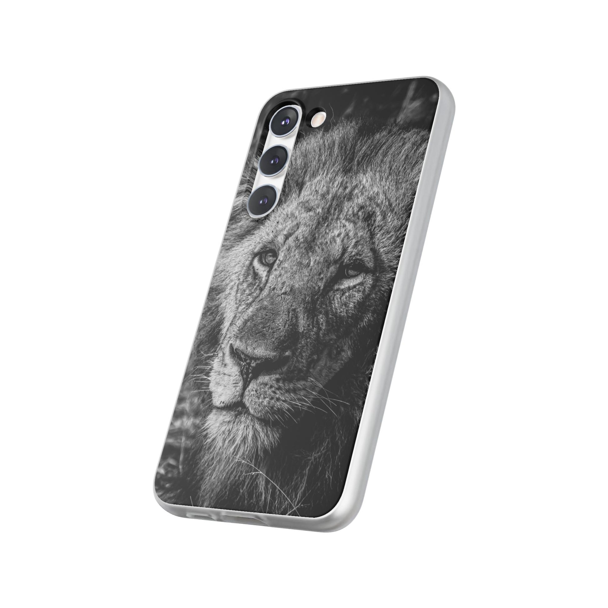 Flexible Lion Phone Cases B&W