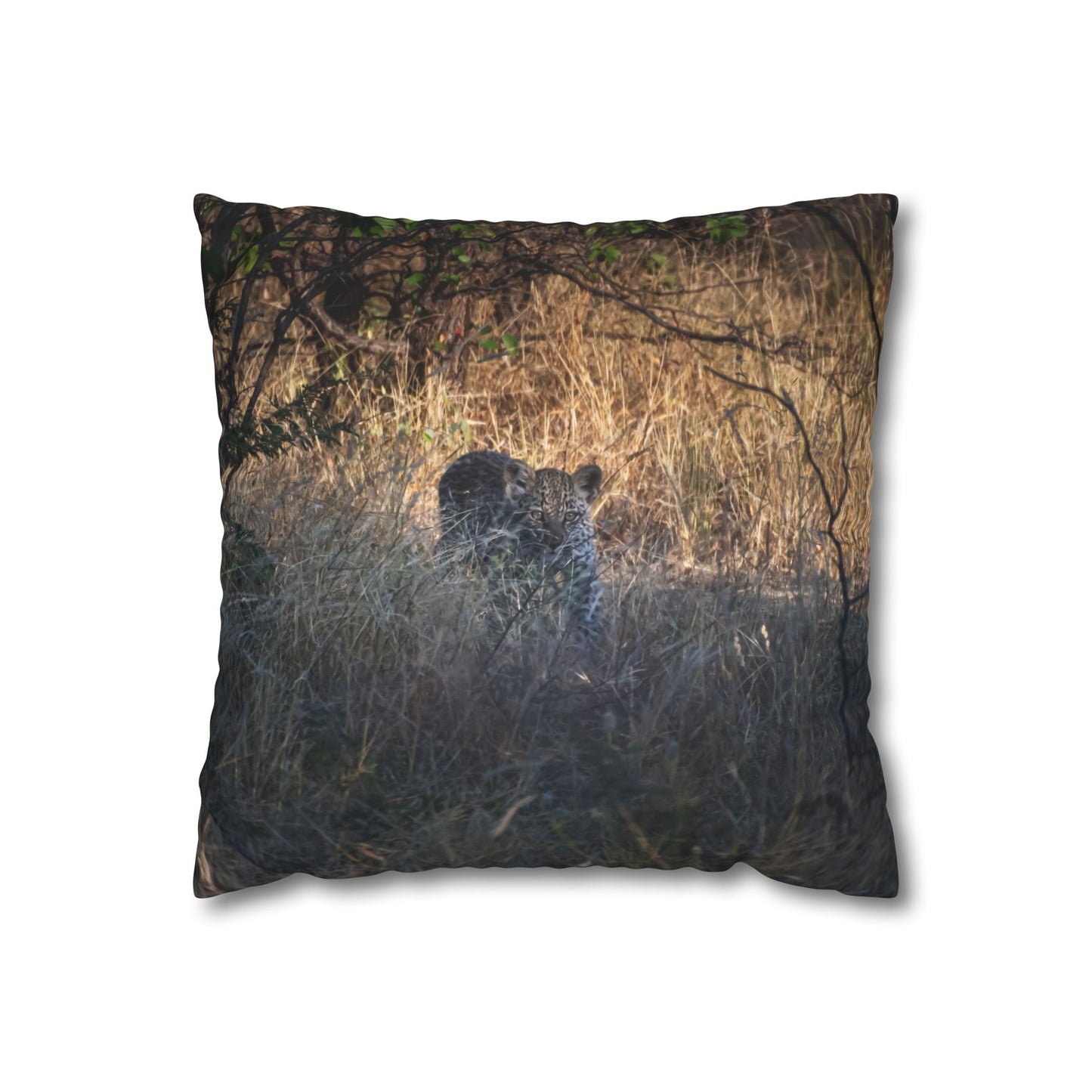 Poly Canvas Pillowcase - Leopard Cub