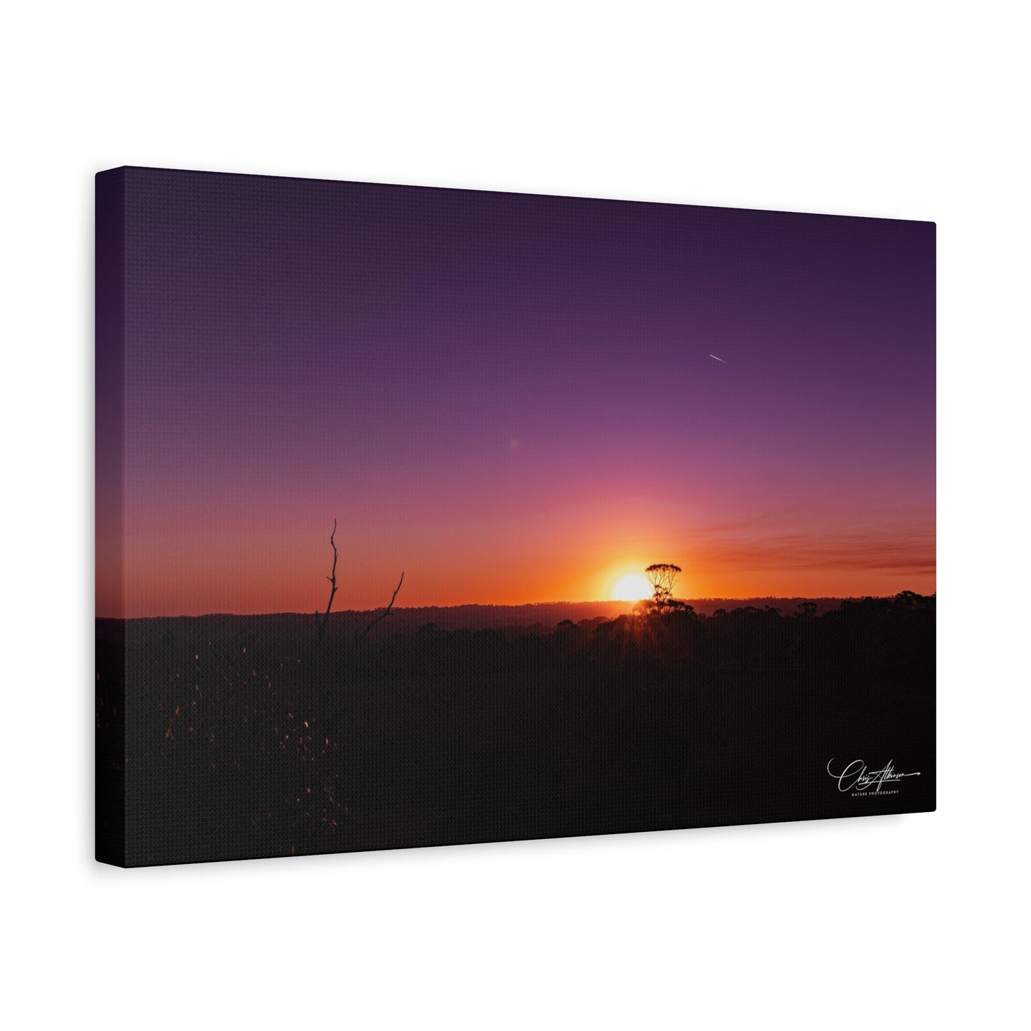 Matte Canvas, Stretched, 1.25" - Purple Sunset