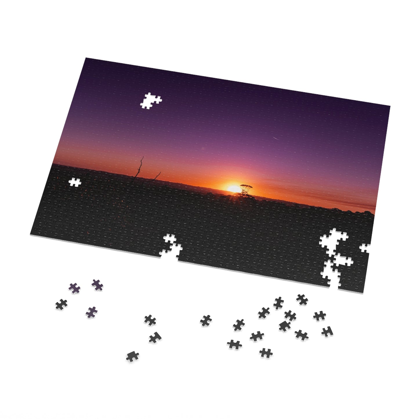 Purple Sunset Jigsaw Puzzle with Tin