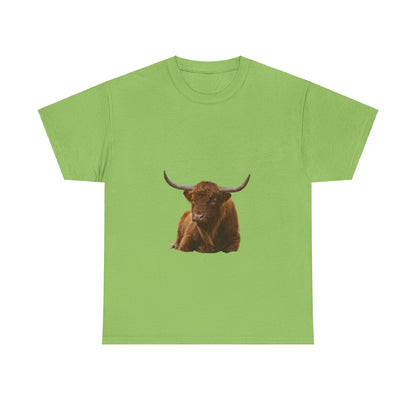 Highland Cattle Tee Lime