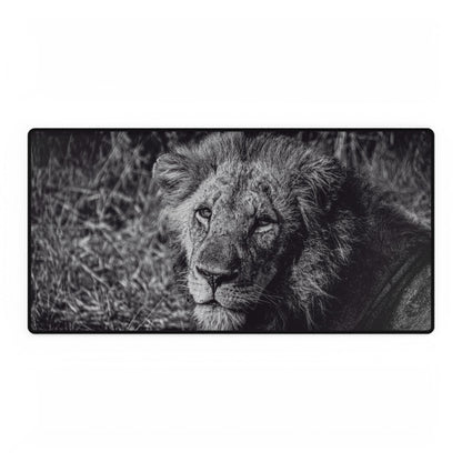 Majestic Old Lion Desk Mats B&W 31.5" × 15.5"