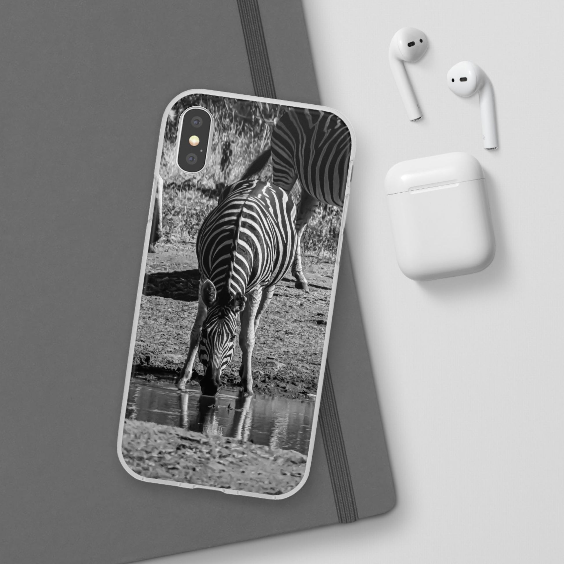 Flexible Zebra Phone Case B&W