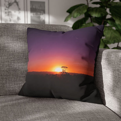 Poly Canvas Pillowcase - Purple Sunset