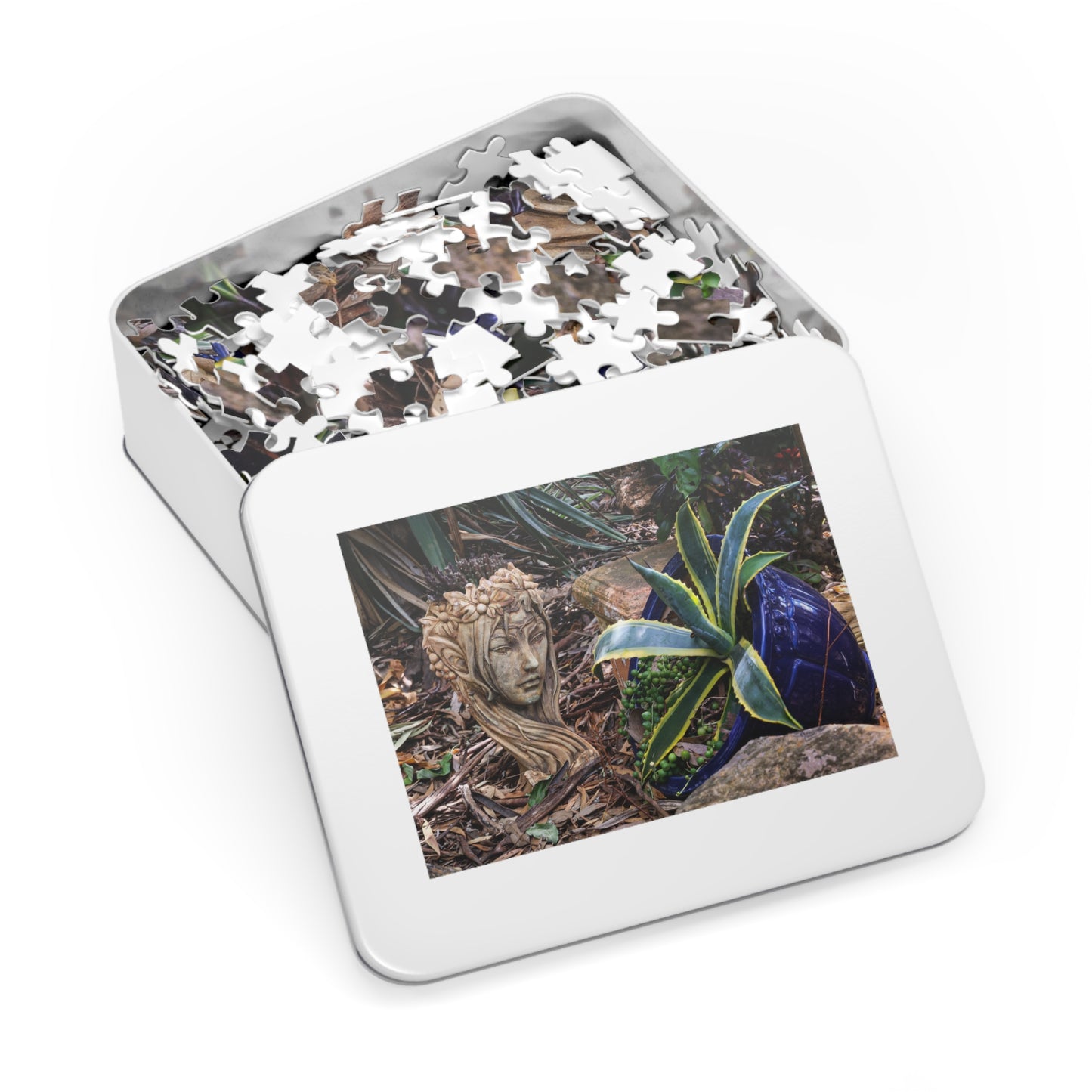 Elven Statue Photo Puzzle with Tin