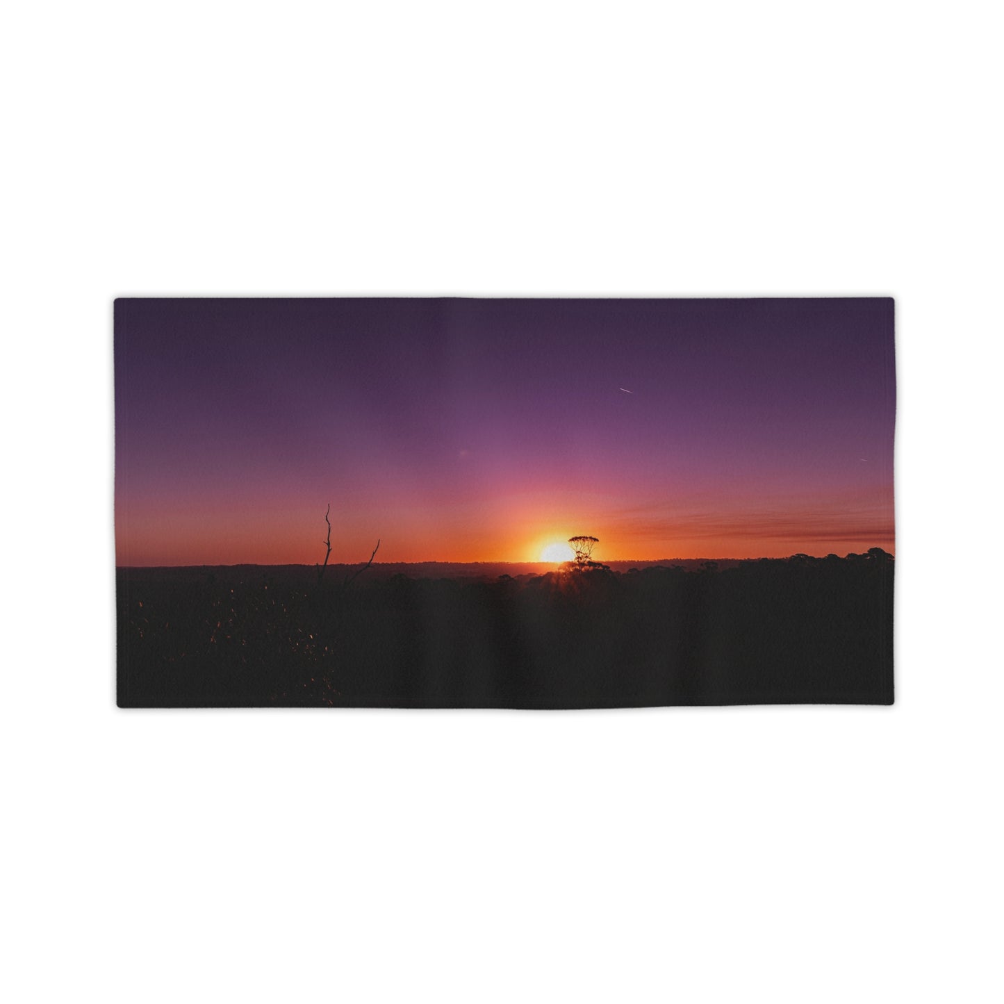 Purple Sunset Beach Towels