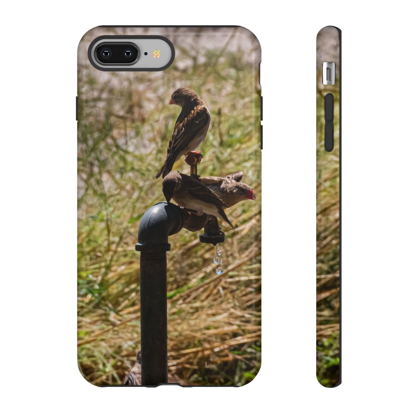 Tough Case - Birds at A Dripping Tap iPhone 8 Plus Glossy