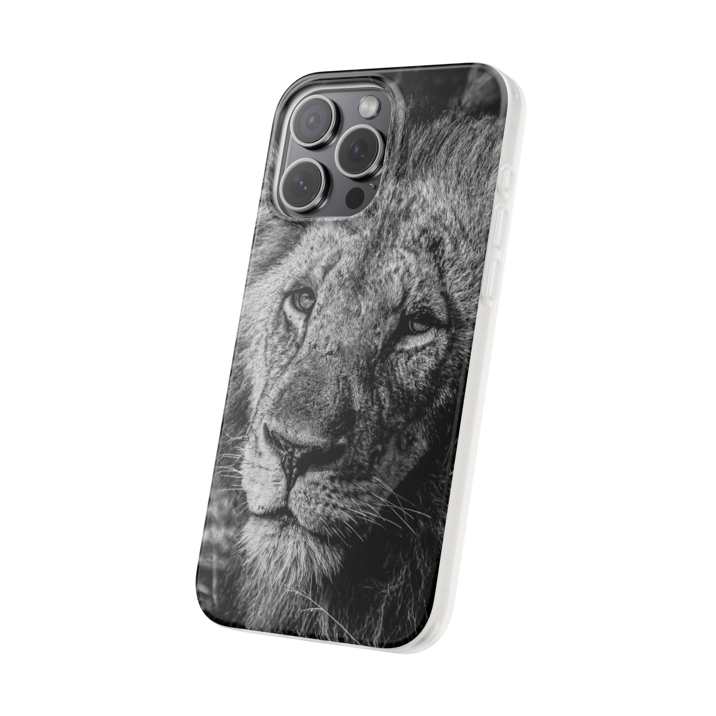 Flexible Lion Phone Cases B&W