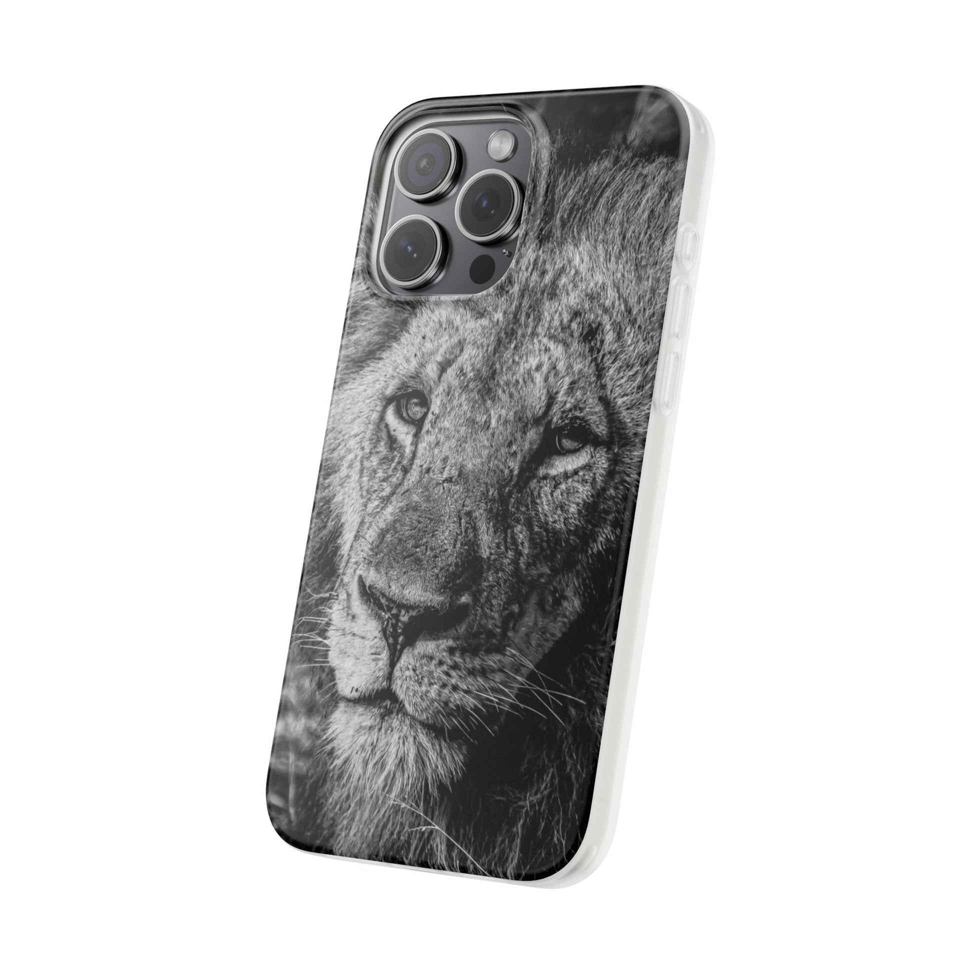 Flexible Lion Phone Cases B&W