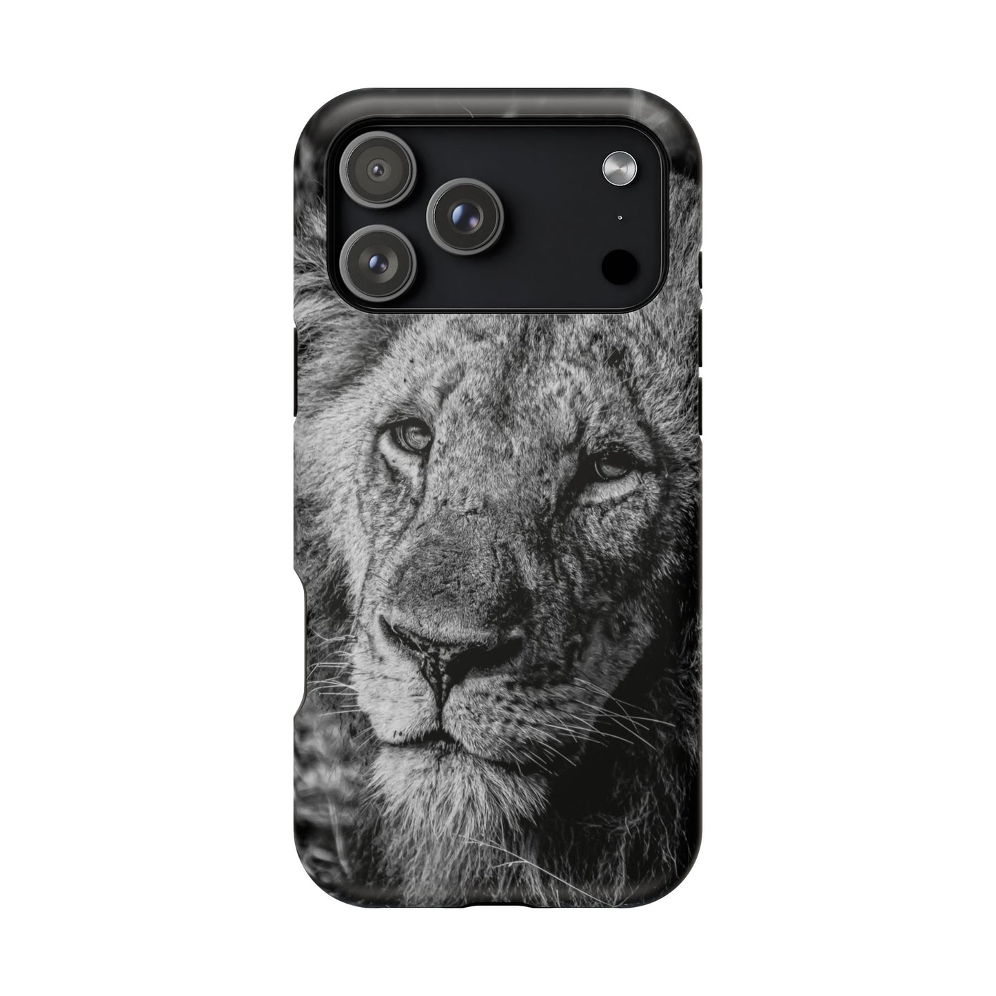 Magsafe® Compatible Tough Cases - Old Lion B&W iPhone 17 Pro Max Matte