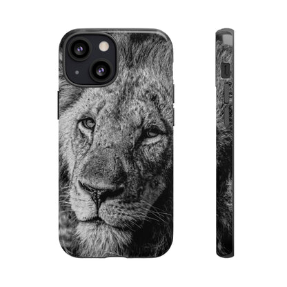 Tough Case - Old Lion B&W iPhone 13 Mini Glossy