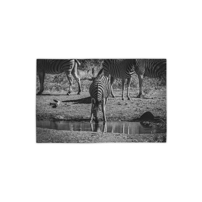 African Zebra Beach Towels B&W 18" x 27"