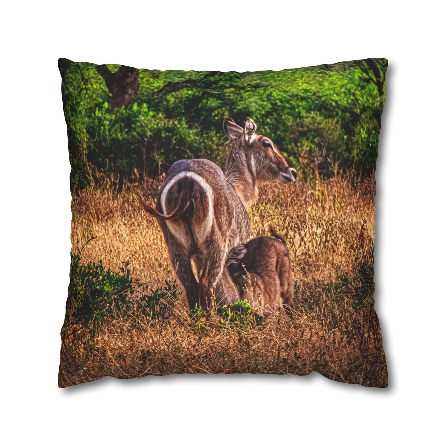 Waterbuck Baby Animal Pillowcase 24" × 24"