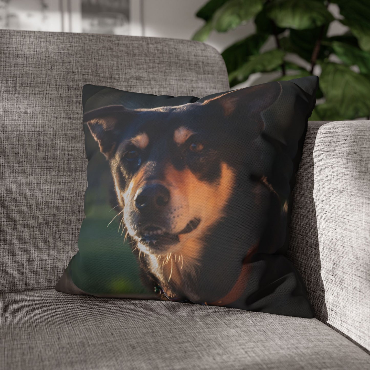 Poly Canvas Pillowcase - Saba the Kelpie