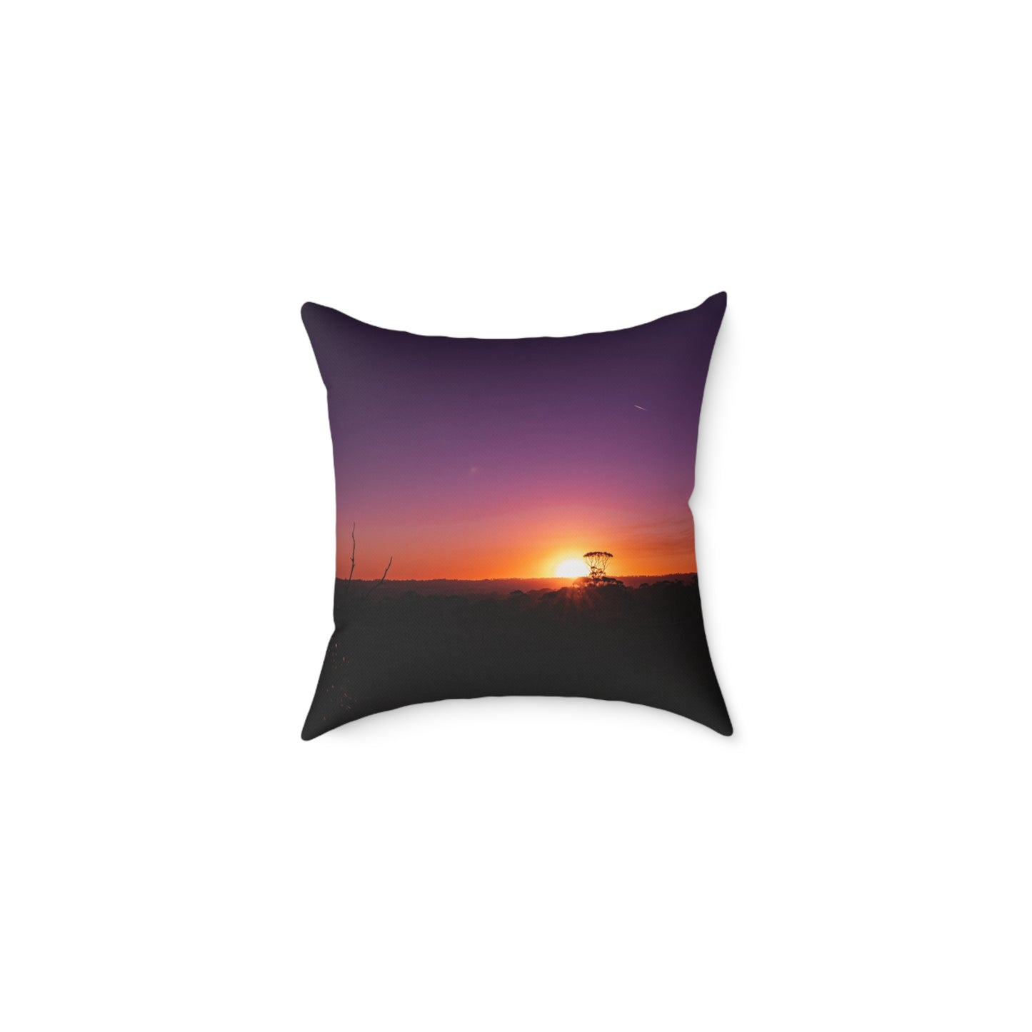 Purple Sunset Pillow 16" × 16"