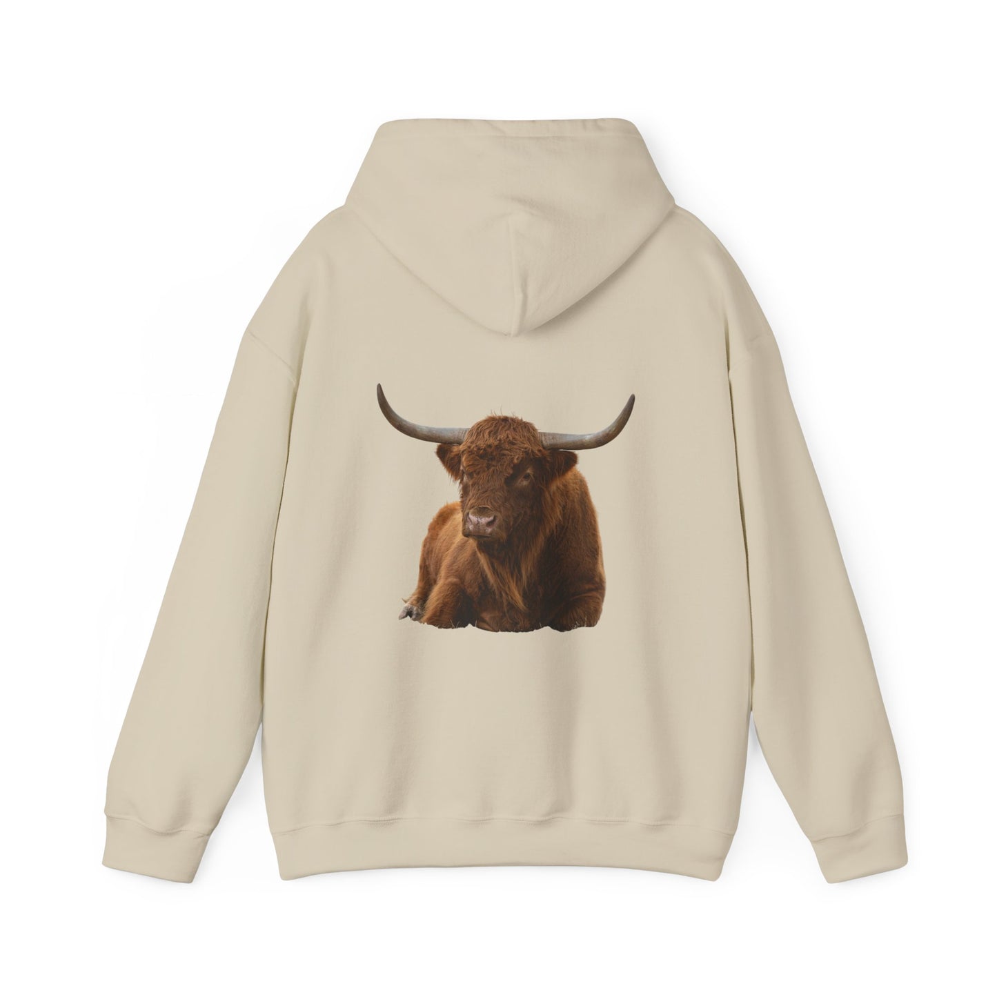 Highland Cattle Hoodie Sand