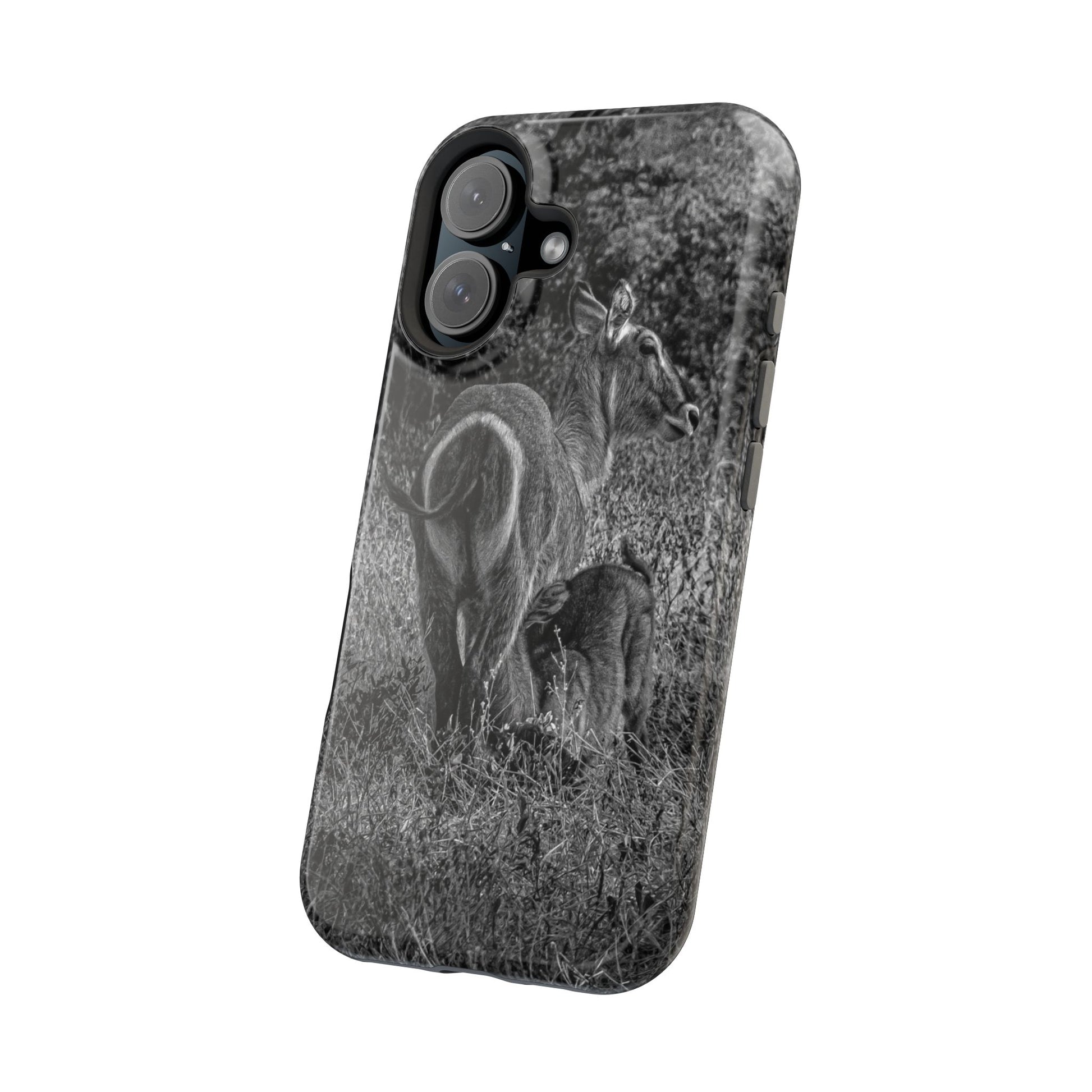 Waterbuck Baby Animal Phone Case - Magsafe B&W