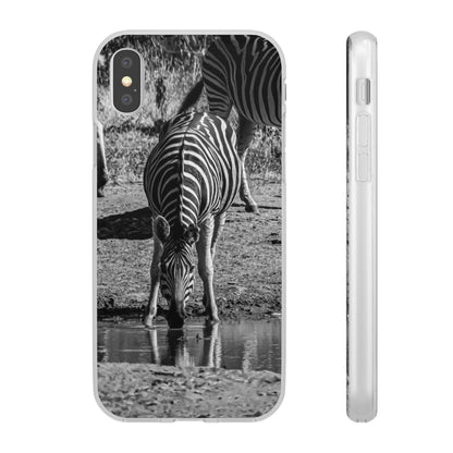 Flexible Zebra Phone Case B&W iPhone X