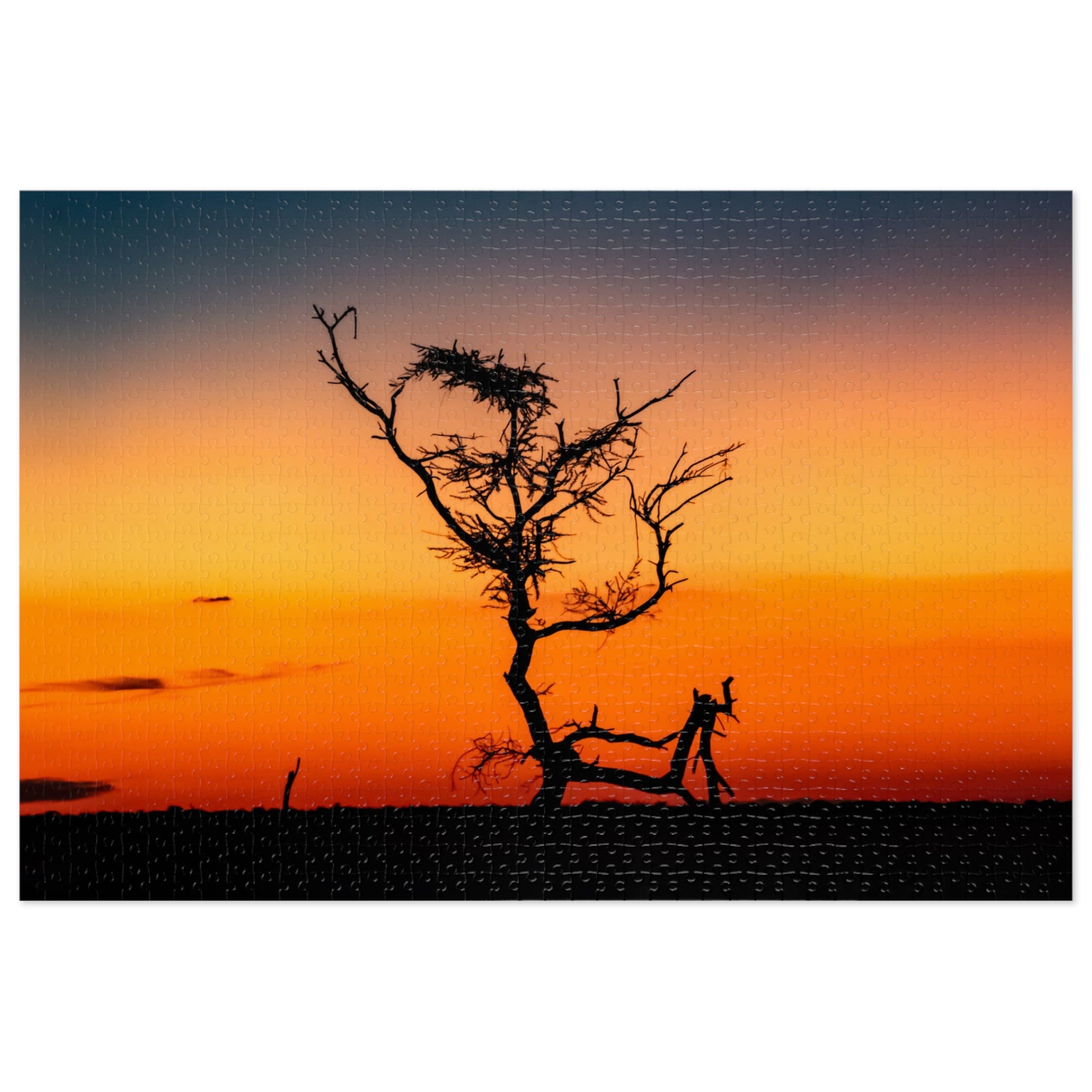 Kalahari Sunset Jigsaw Puzzle with Tin