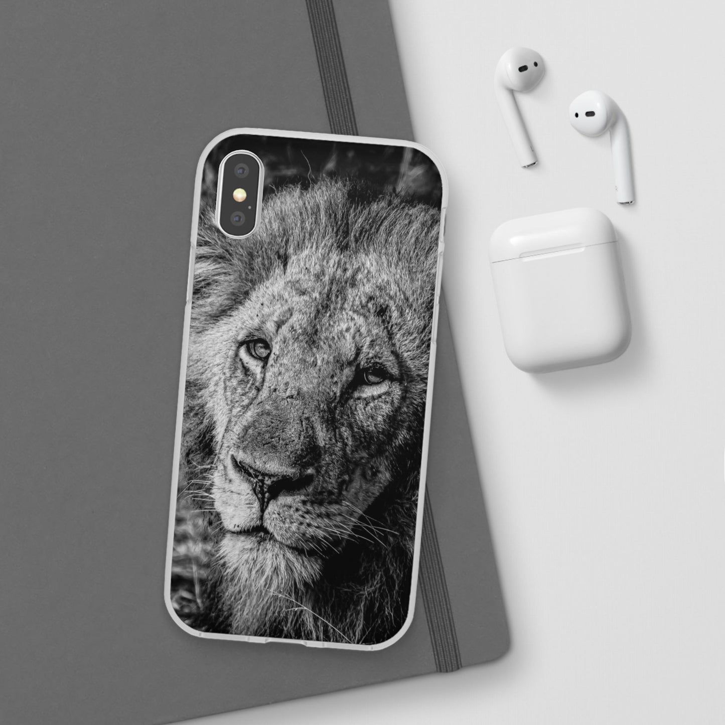 Flexible Lion Phone Cases B&W