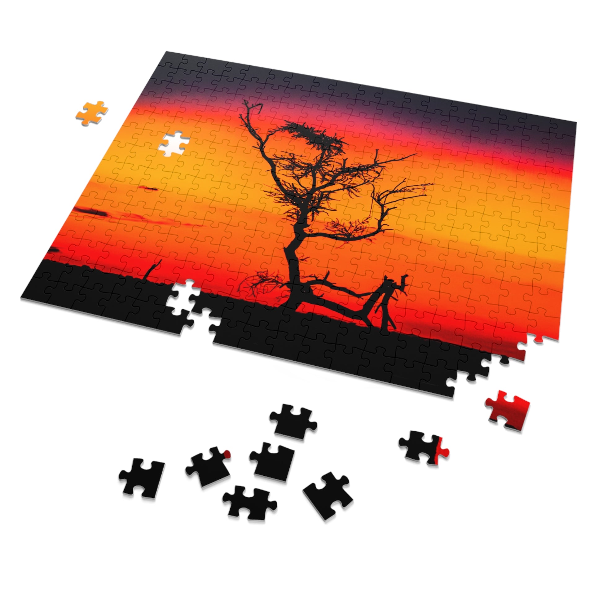 Kalahari Sunset Jigsaw Puzzle with Tin