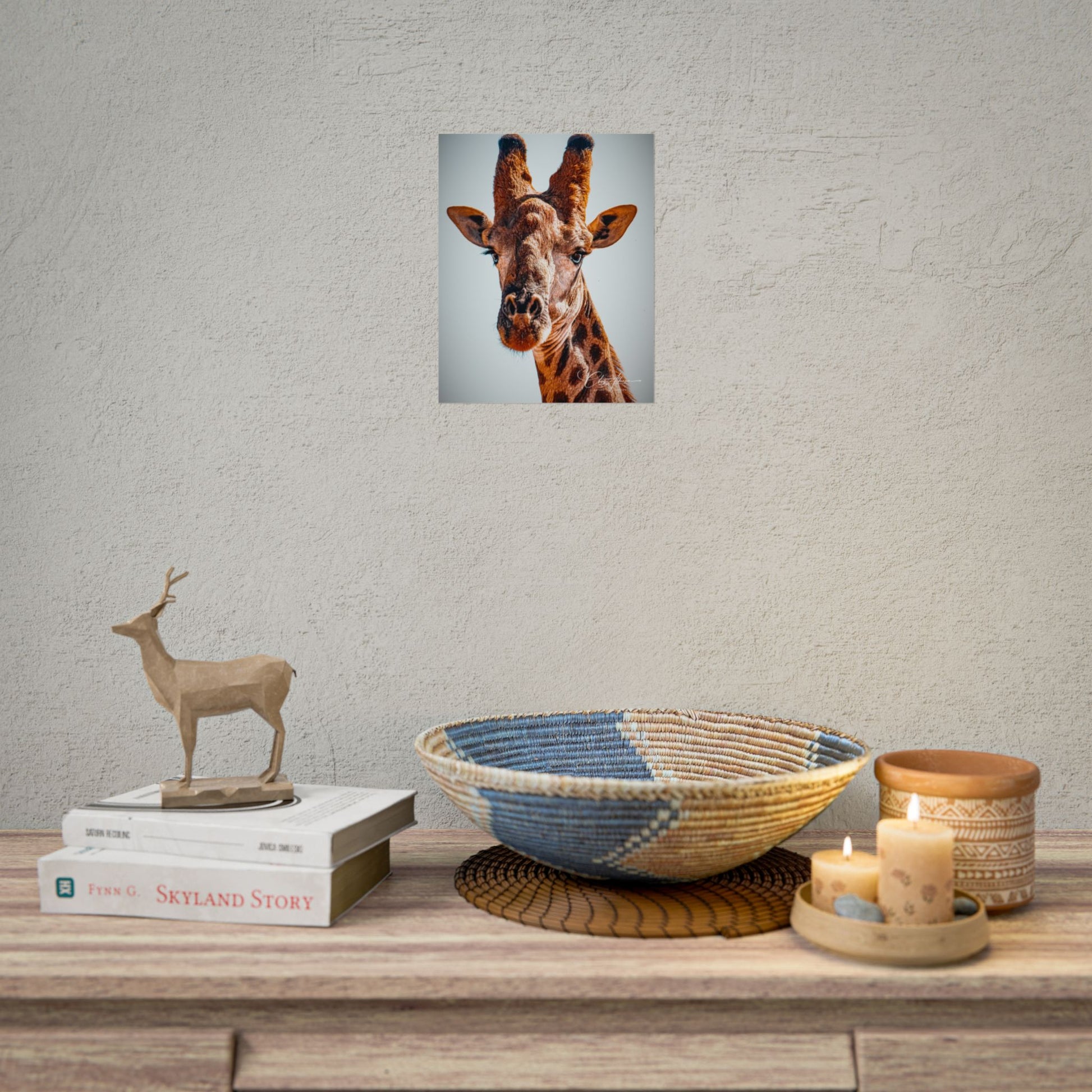 Portrait of Giraffe Poster