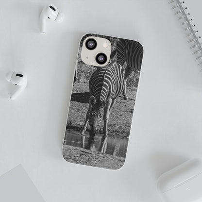 Flexible Zebra Phone Case B&W