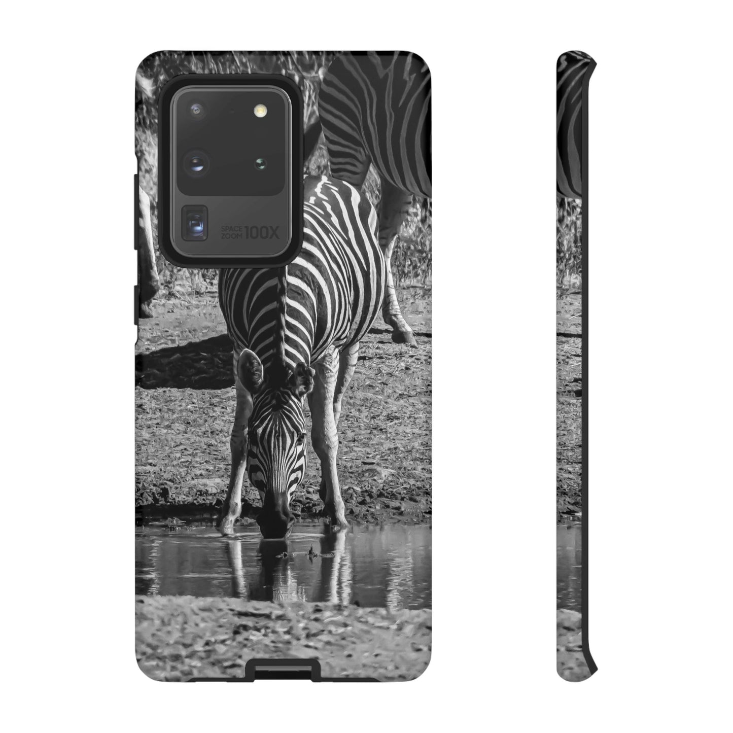 Tough Case - Zebra Drinking B&W Samsung Galaxy S20 Ultra Matte